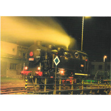 LZK328011 Pohlednice, Parní lokomotiva 328 011 na točně depa Letohrad, Letohradský železniční klub